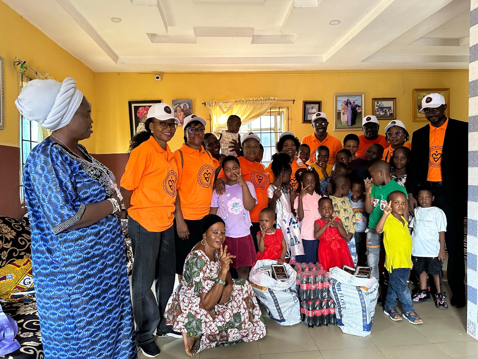 LAOF team and community participants gathered at an outreach event